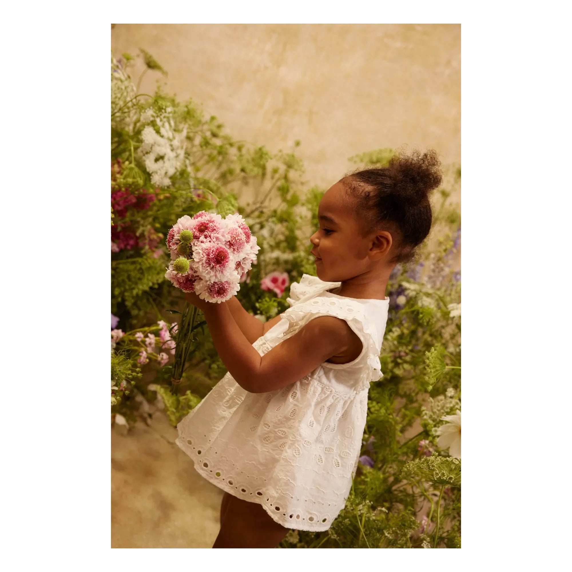 Louise Misha - Lenali Embroidered Organic Cotton Romper Dress | White