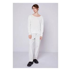 American Vintage - Aksun Round Neck Long Sleeve T-Shirt | White