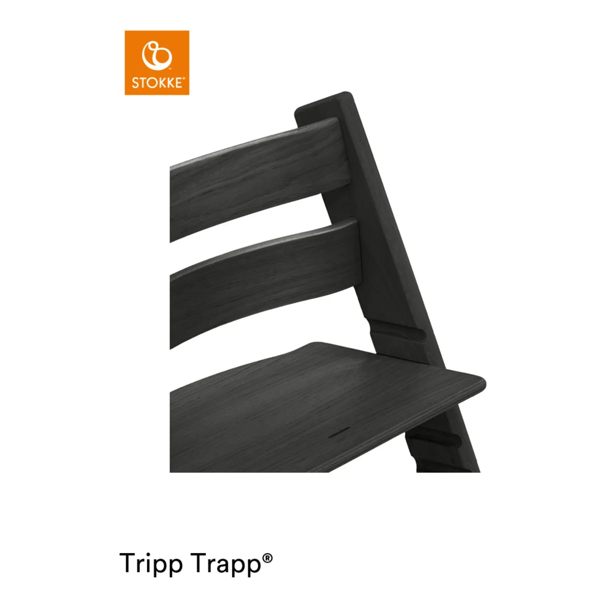 Stokke® - Tripp Trapp® Oak Wooden High Chair | Black
