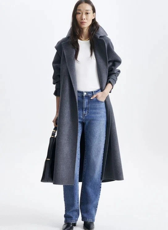 Vanessa Bruno - Faro Wool Coat | Speckled charcoal gray