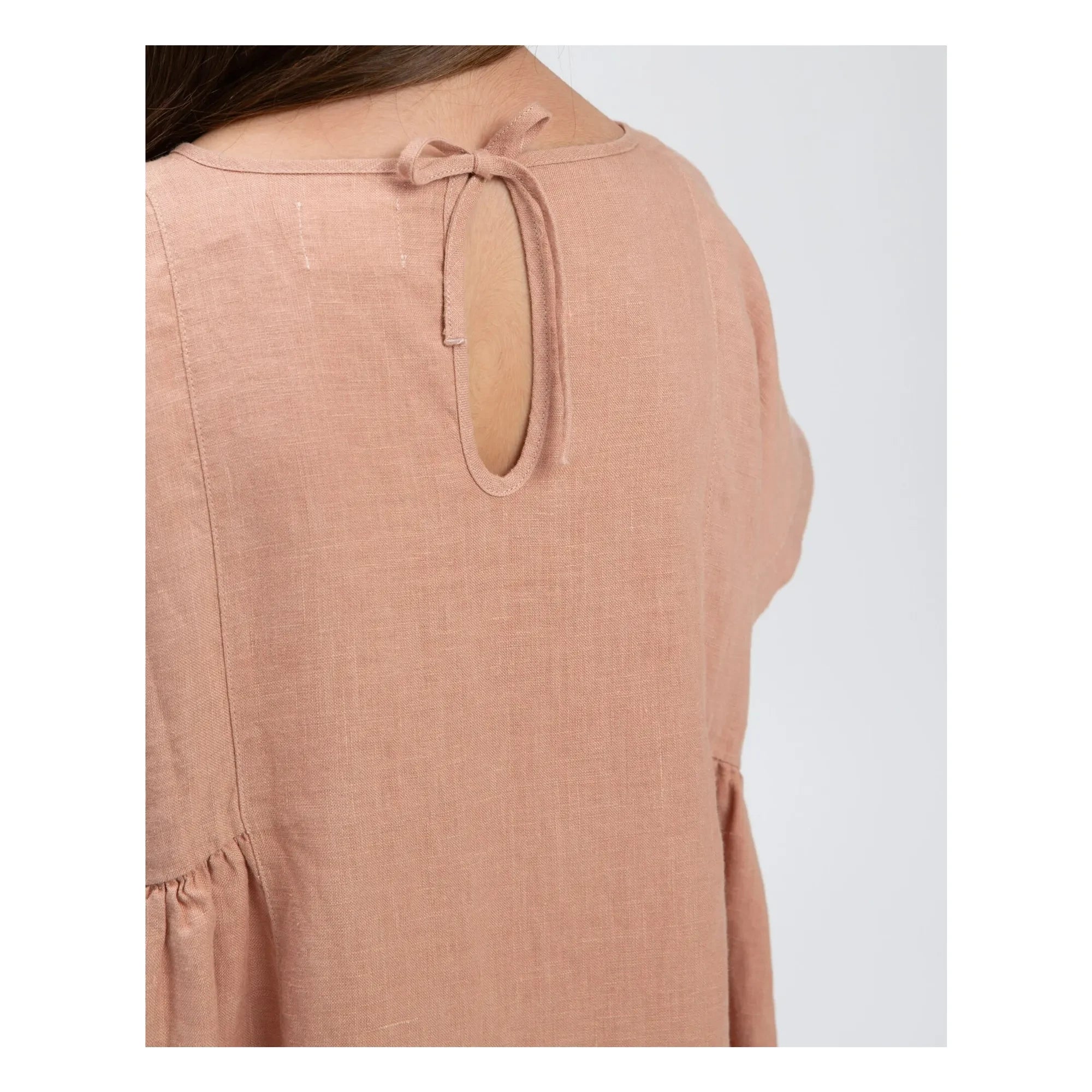 Matona - Linen Dress | Dust Pink