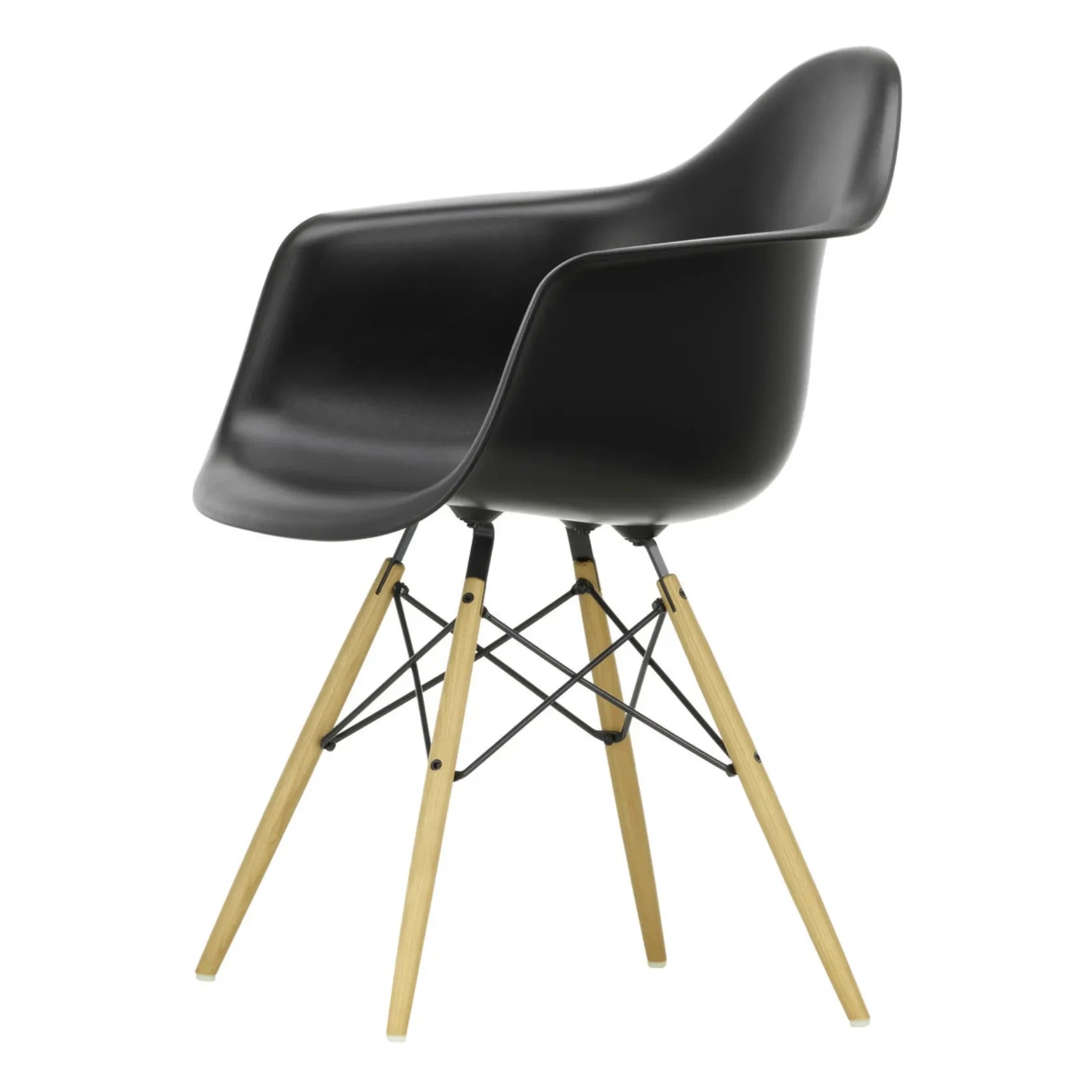 Vitra - DAW Chair - Maple Wood Base - Charles & Ray Eames | Black