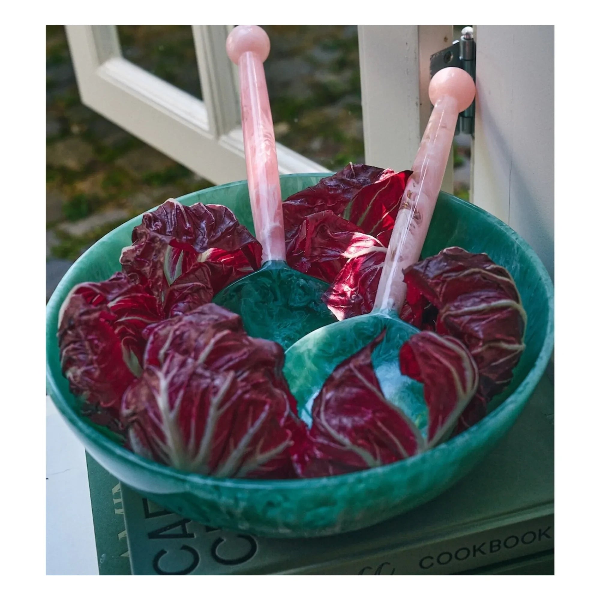 Anna + Nina - Coastal Resin Salad Bowl | Green