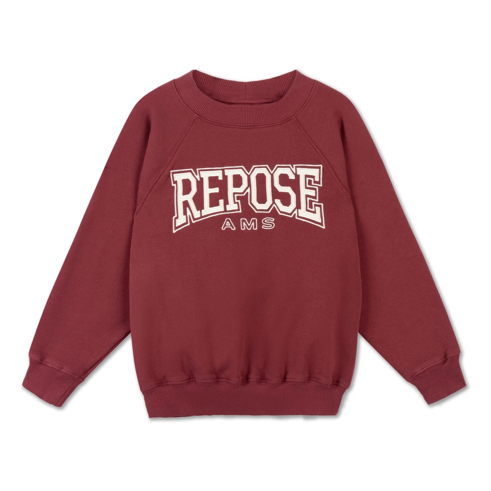 Repose AMS - Organic Cotton Raglan Sweatshirt | Burgundy