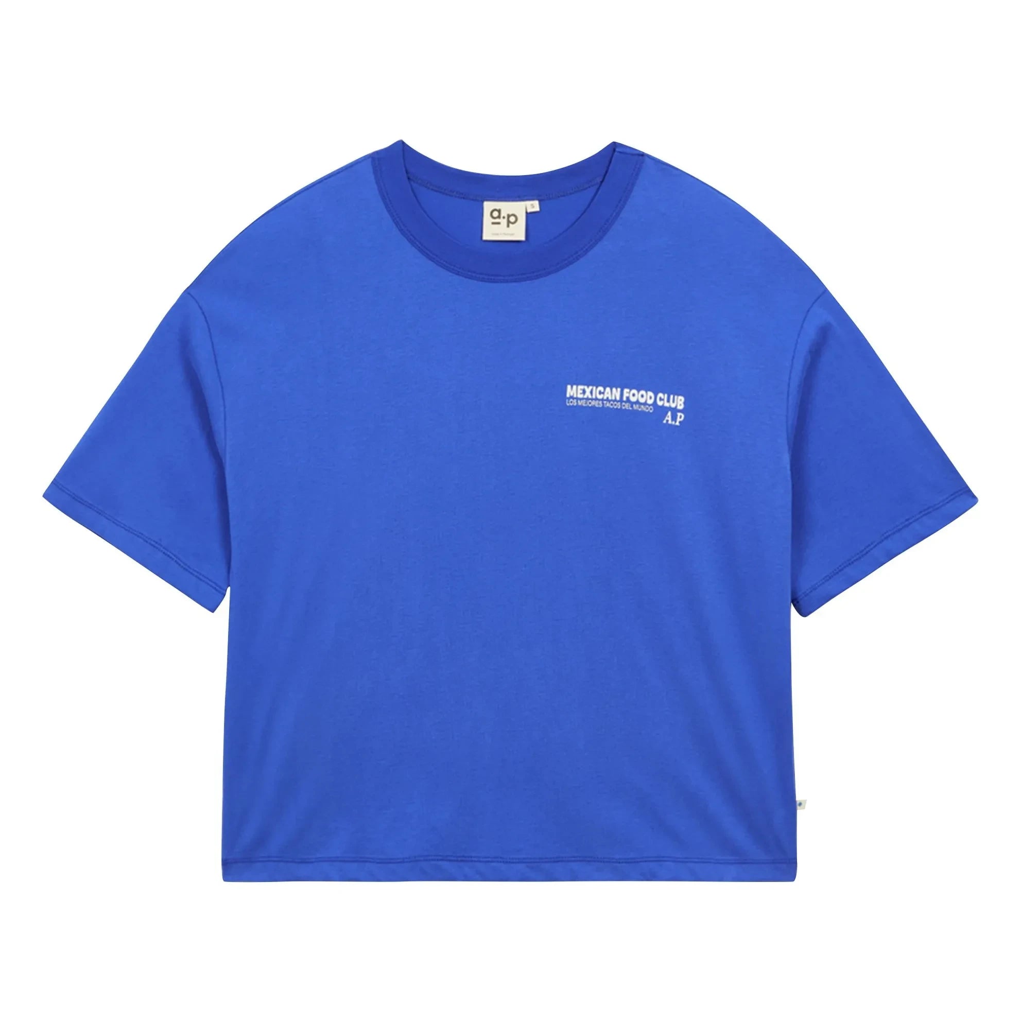a.p - Mexican Food organik pamuk T-shirt | Royal mavi