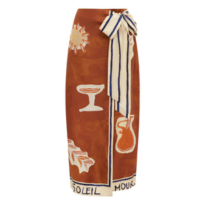 Alémais - Soleil D'Amour silk dress | Terracotta