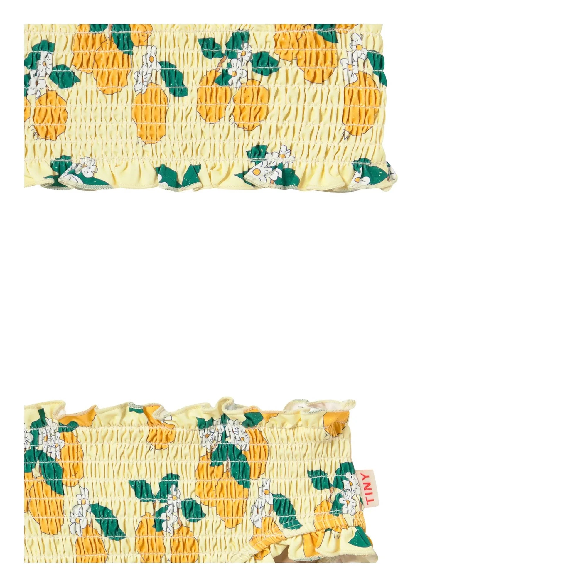 Tinycottons - Orange Gathered Swimsuit | Yellow