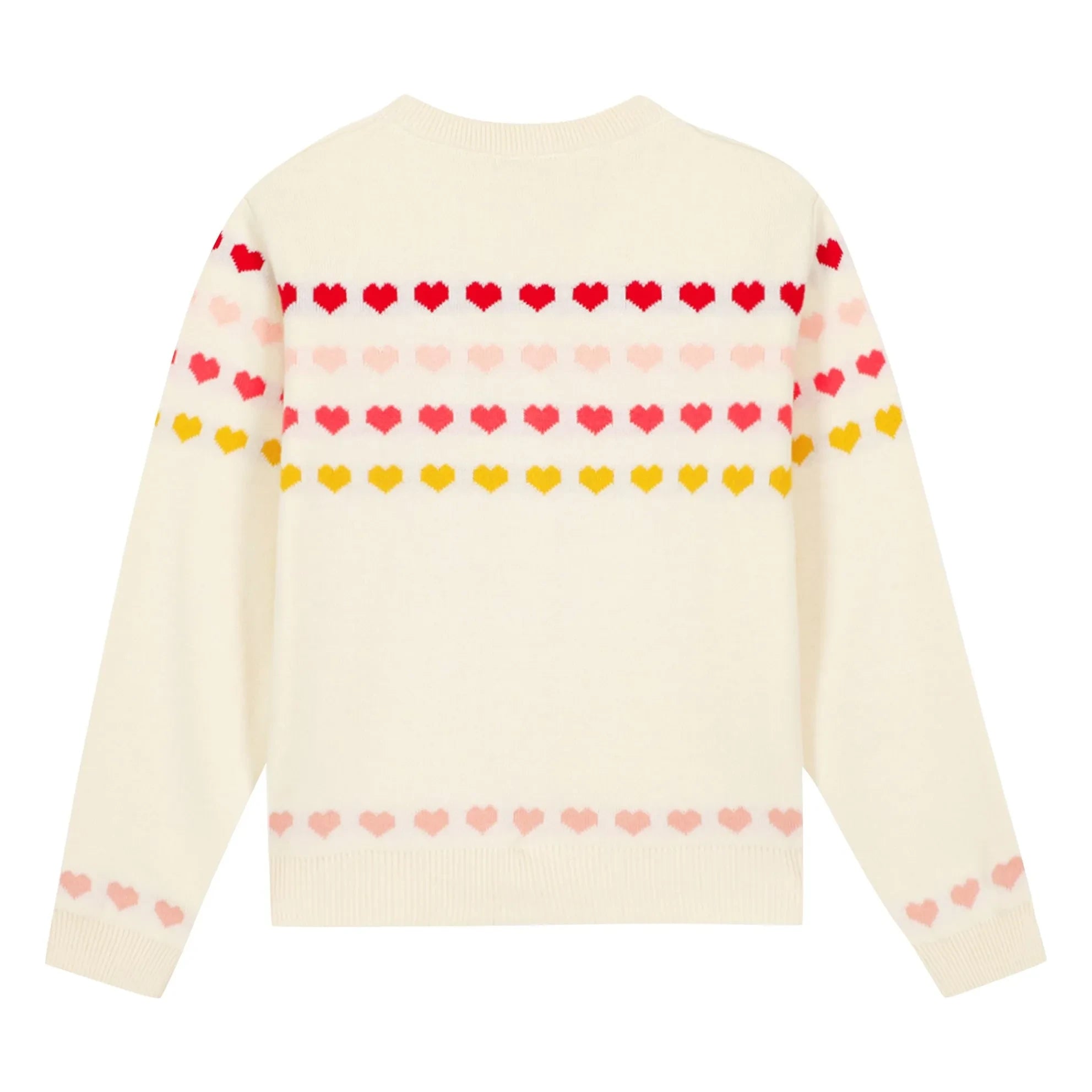 Bonton - Laligne Mini Hearts Cardigan | Ecru