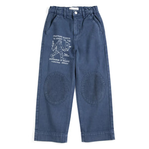 Bobo Choses - Organic Cotton Patch Trousers | Blue
