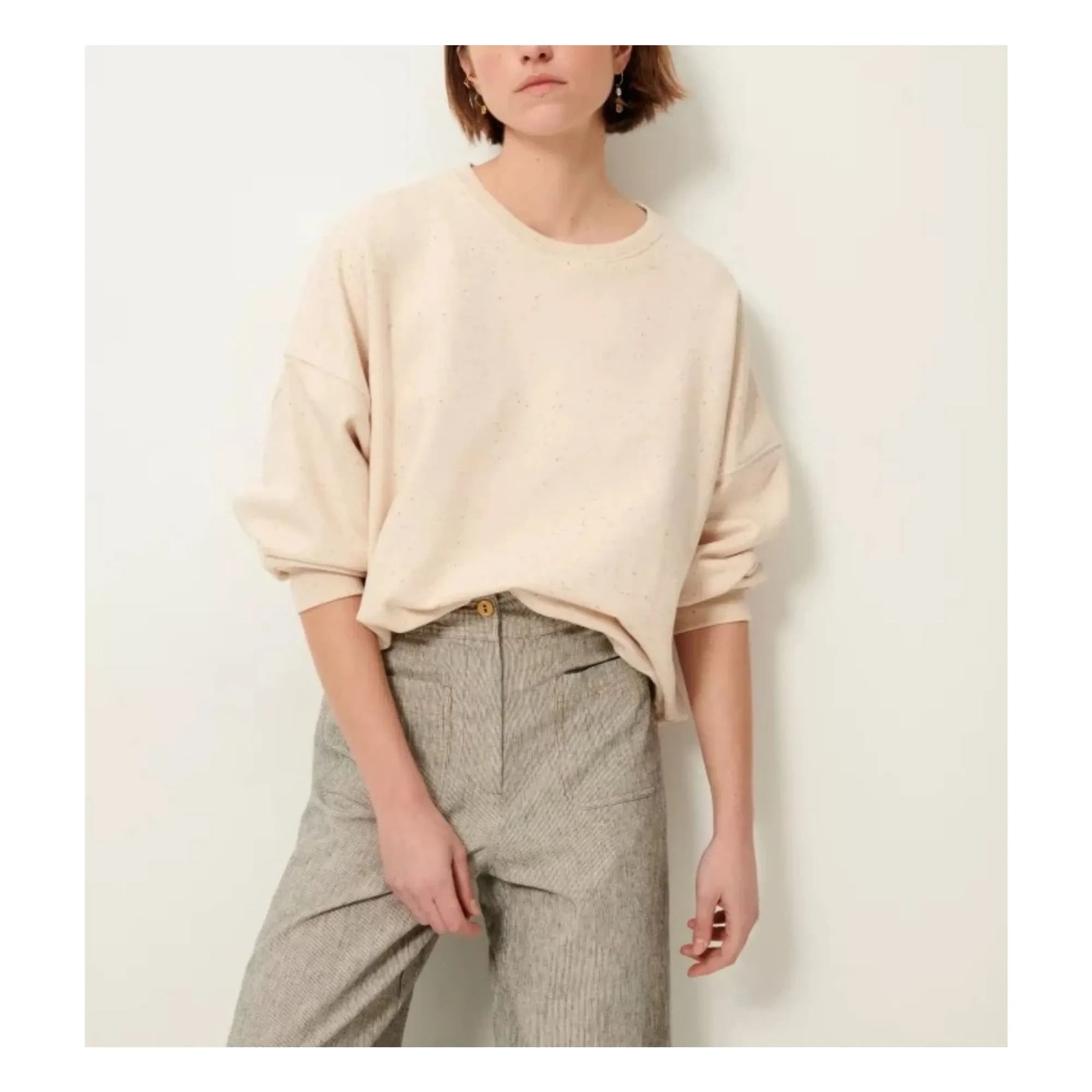 Sessùn - Oversized Chebbi Sweatshirt | Ecru