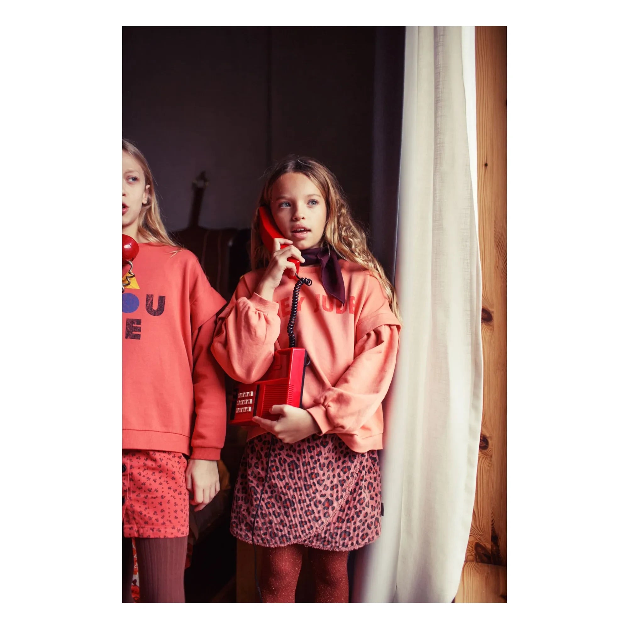 Piupiuchick - Hey Jude Organic Cotton Ruffled Sweatshirt | Coral