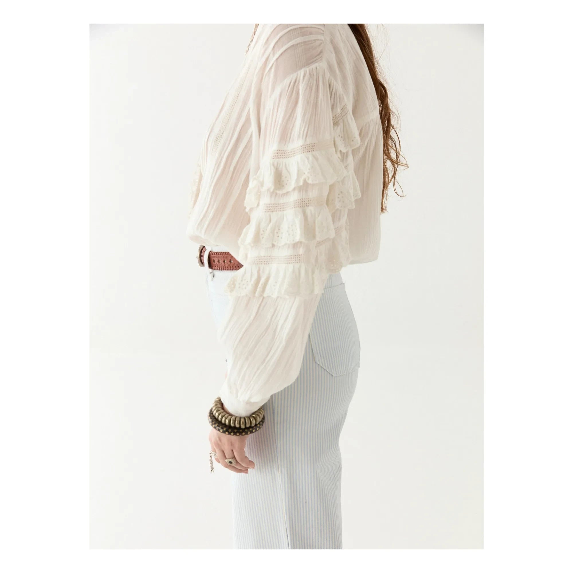 Maison Hotel - Cuba Embroidered Blouse | White