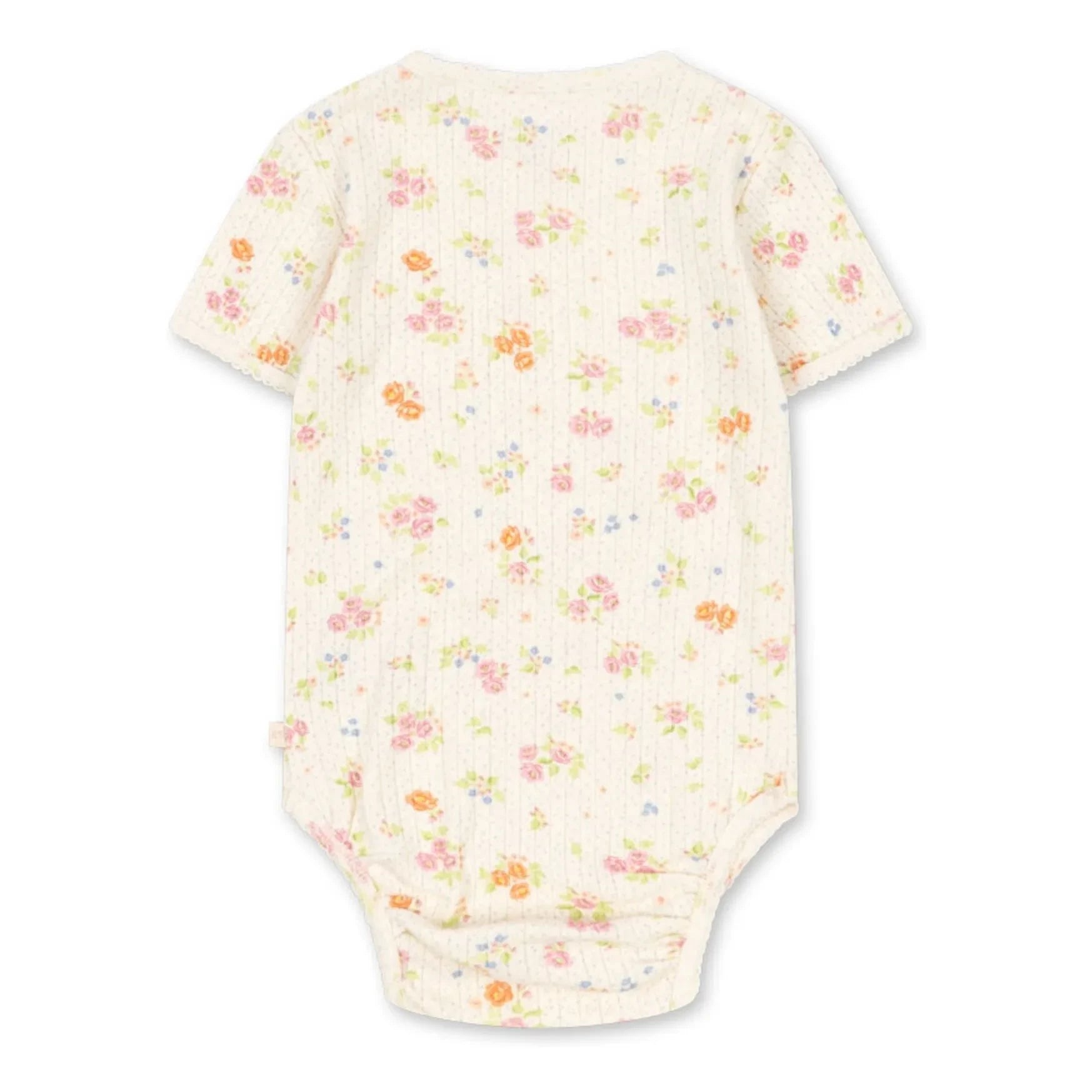 Konges Sløjd - Minnie Organic Cotton Ribbed Short Sleeve Bodysuit | Ecru