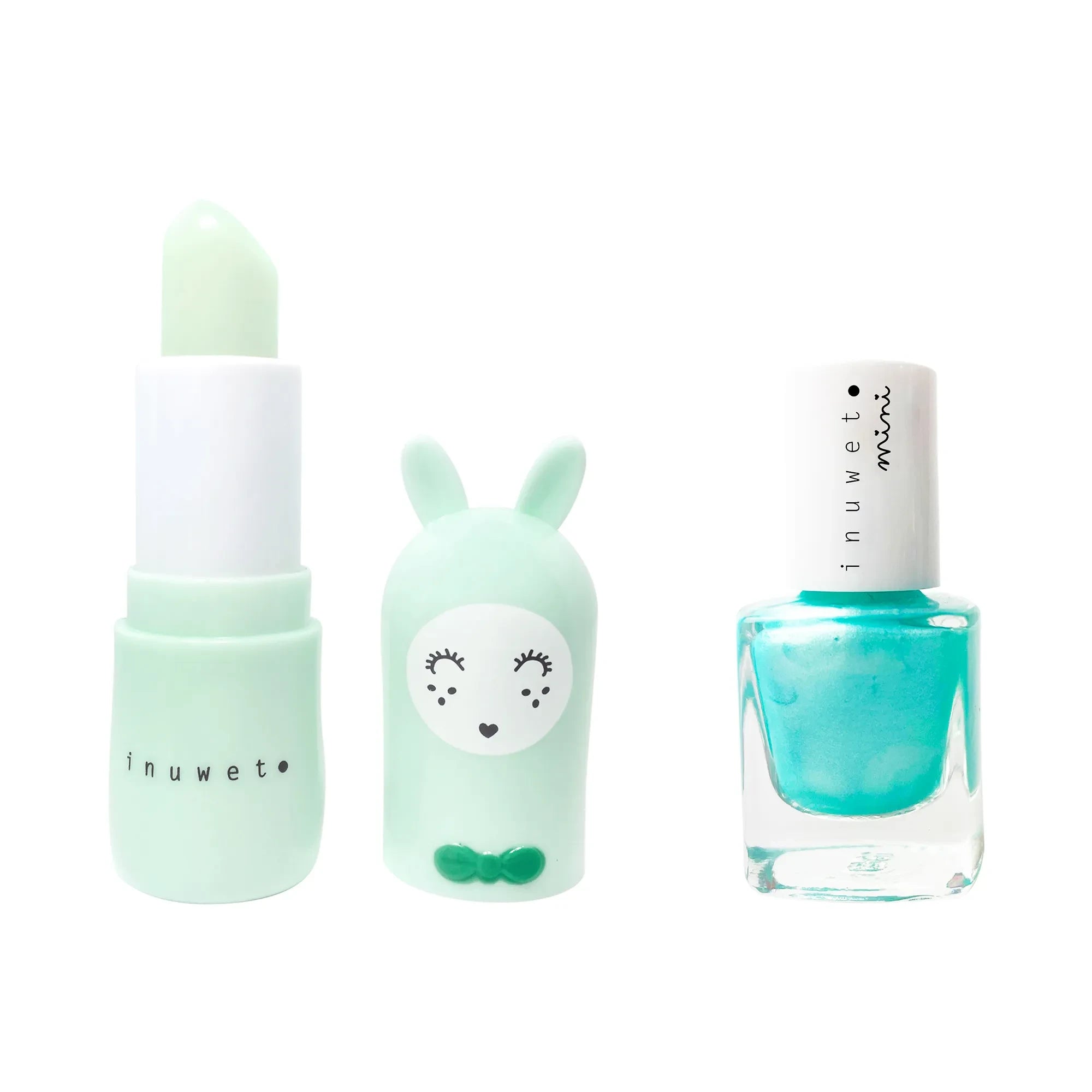 Inuwet - Nail Polish and Lip Balm Duo Set | Blue