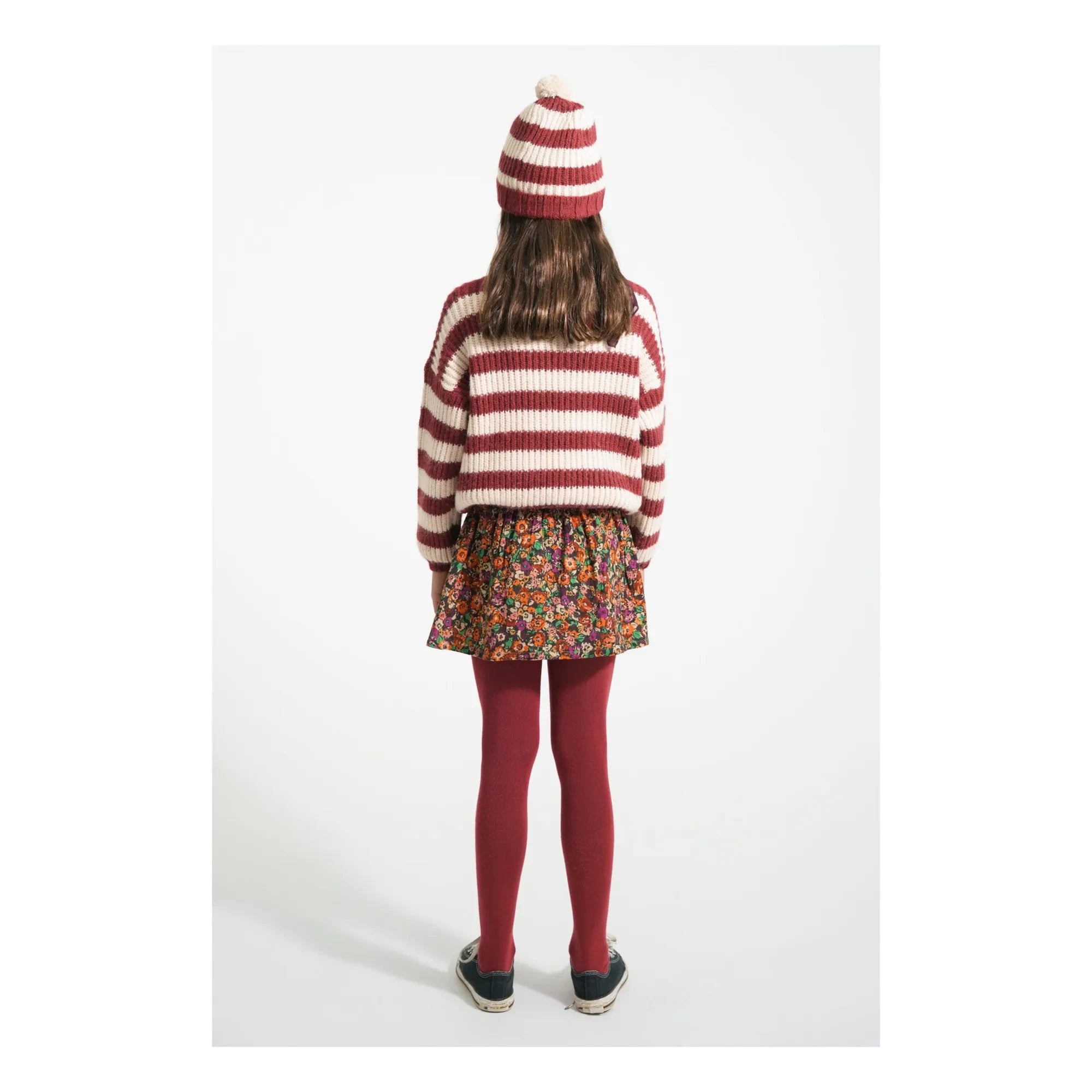 Piupiuchick - Striped Wool Sweater | Burgundy