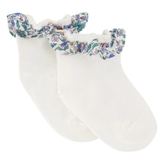 Tartine et Chocolat - Liberty Ruffled Socks | White