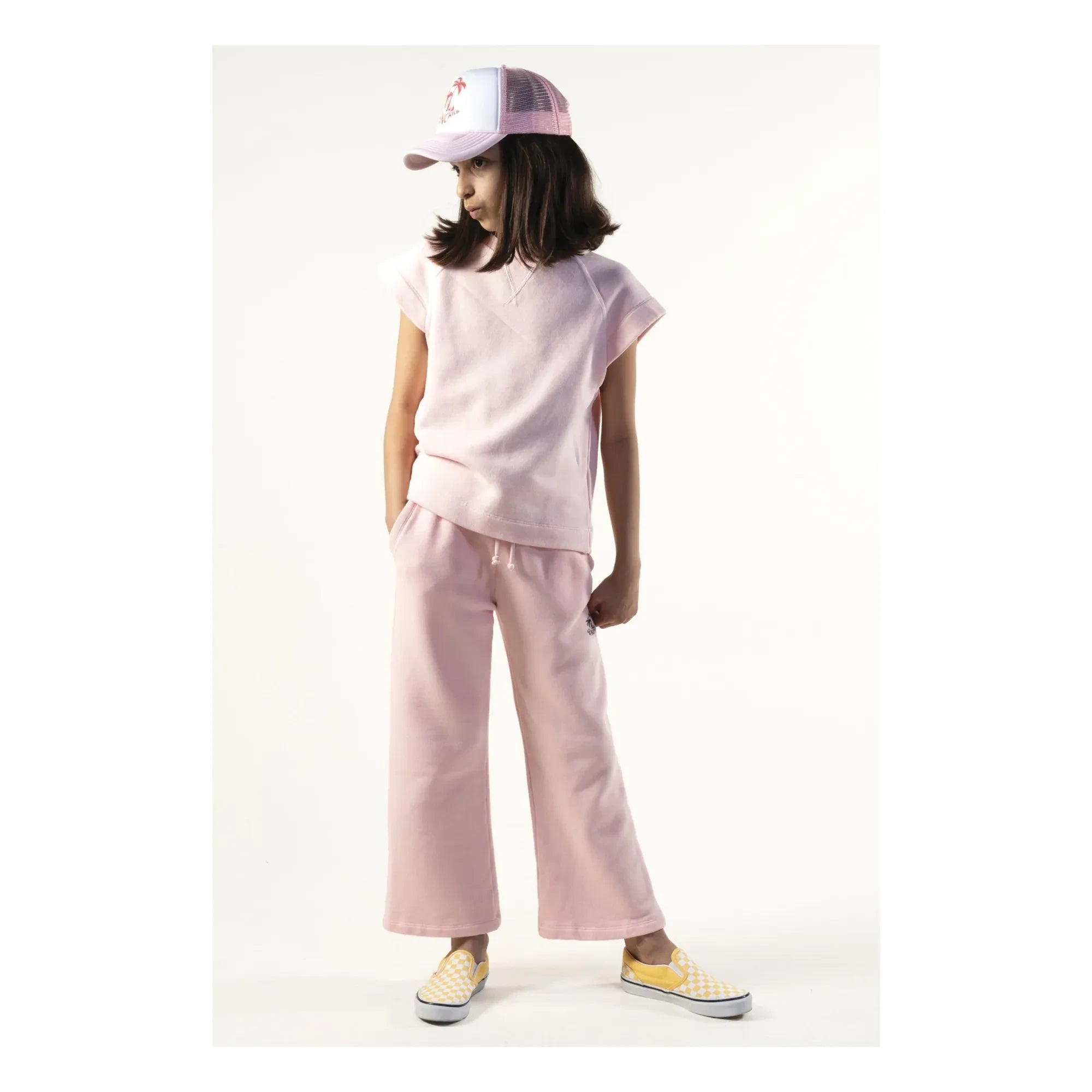 Sunchild - Palmtree Trucker Hat | Powder Pink