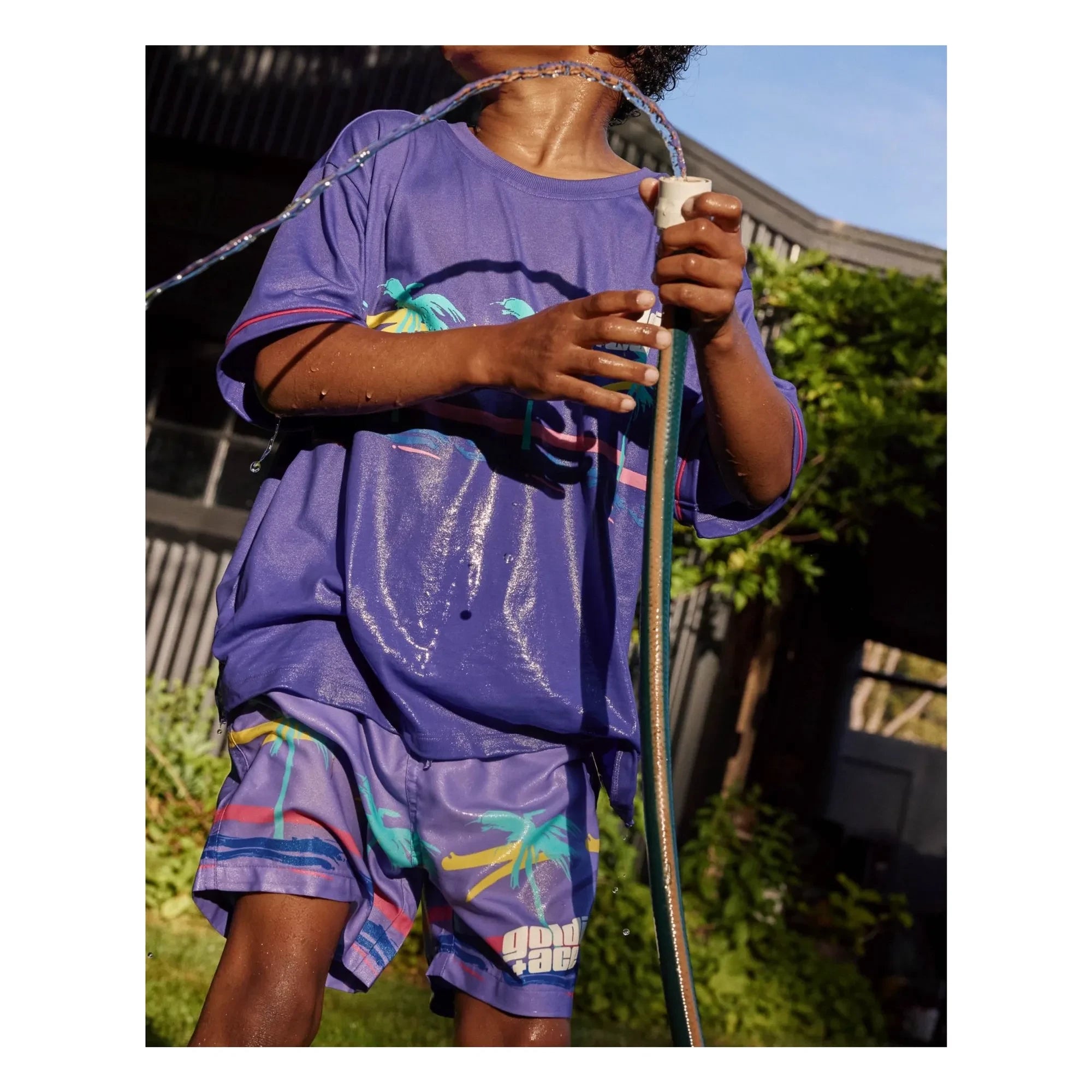 Goldie + Ace - Palm Shorts | Purple