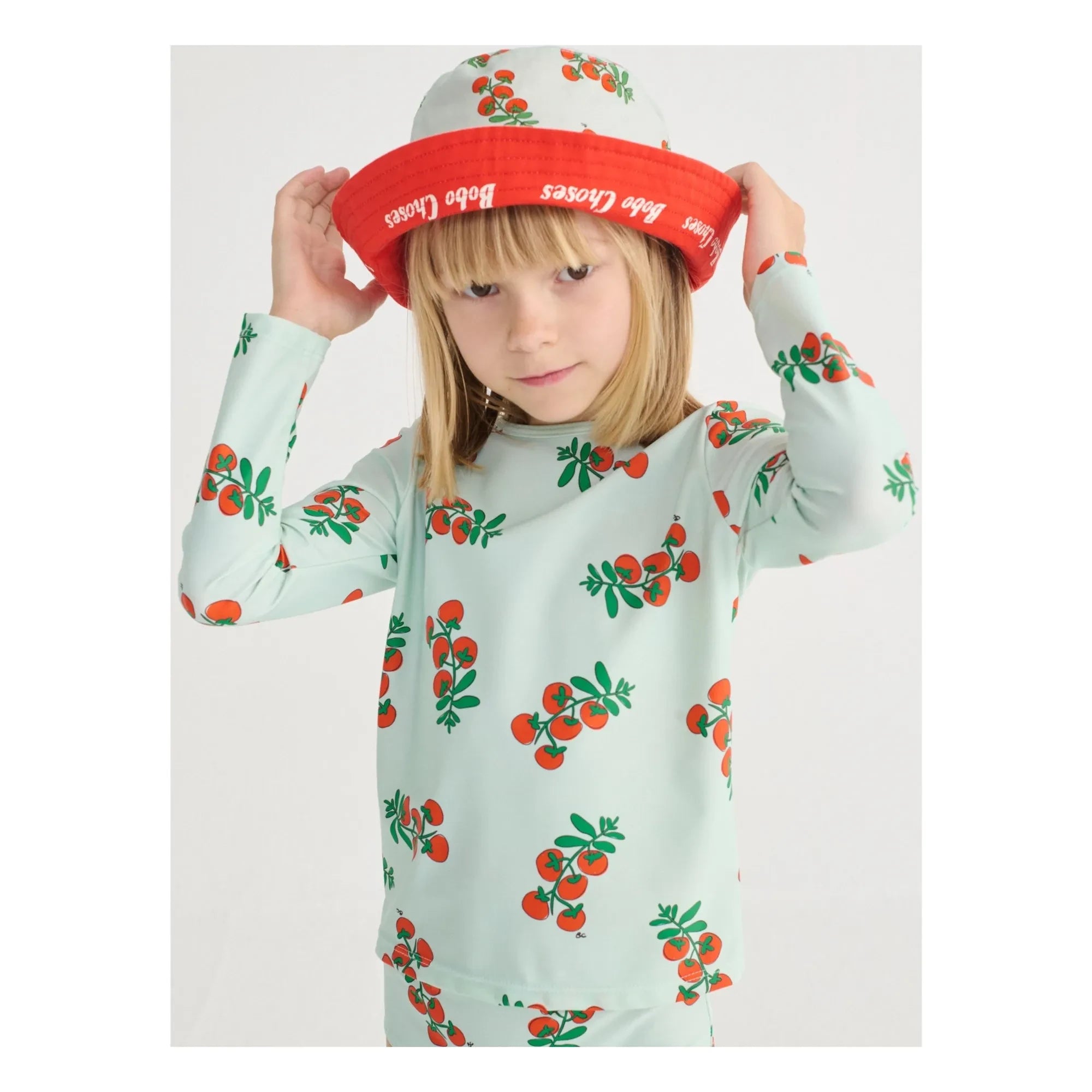 Bobo Choses - Anti-UV Bath T-Shirt Tomato Recycled Fibers | Light blue