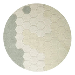 Lorena Canals - Honeycomb Round Rug | Gray Blue