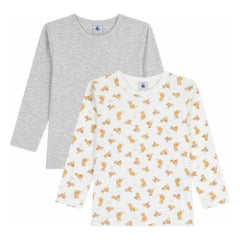 Petit Bateau - 2-piece Cheetah T-shirt Set | White