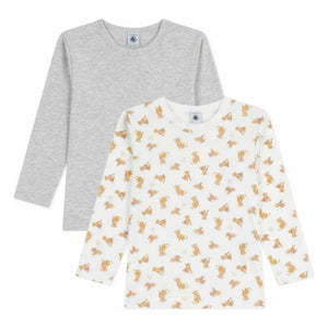 Petit Bateau - 2-piece Cheetah T-shirt Set | White