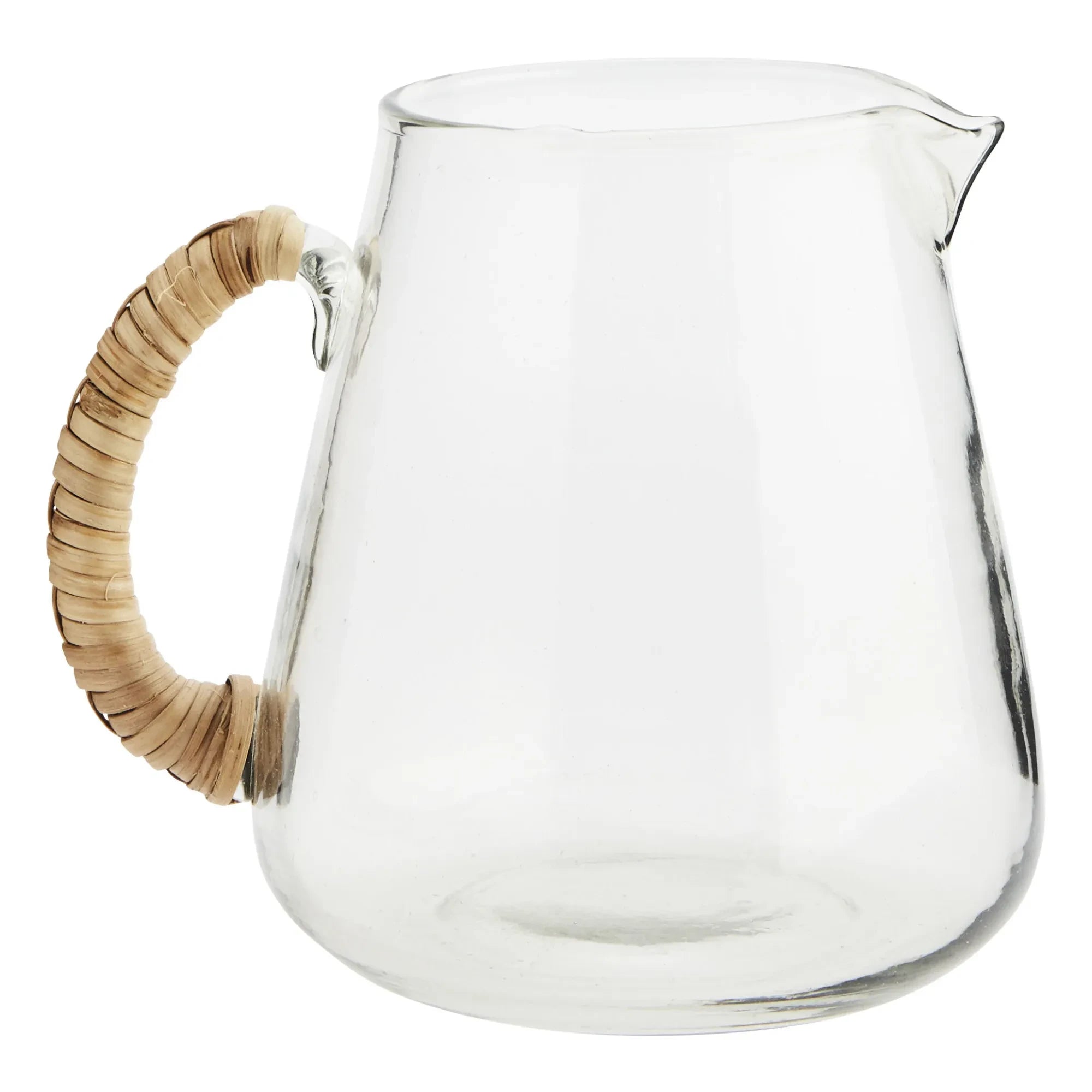 Madam Stoltz - Glass Carafe with Bamboo Handle | Clear