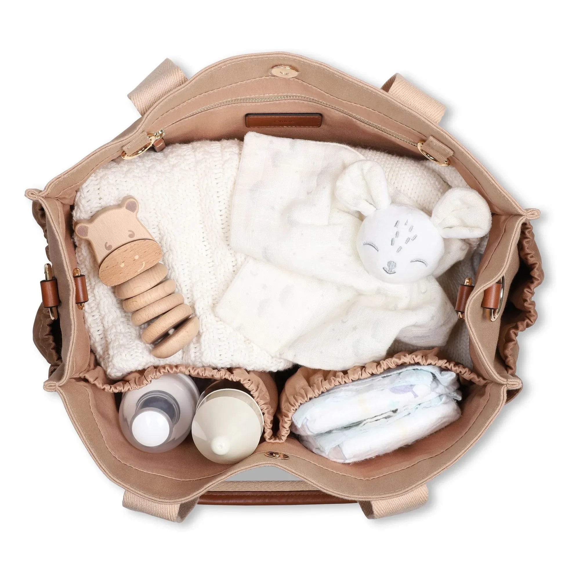 Chloé - Logo Cloth Diaper Bag | Beige Pink