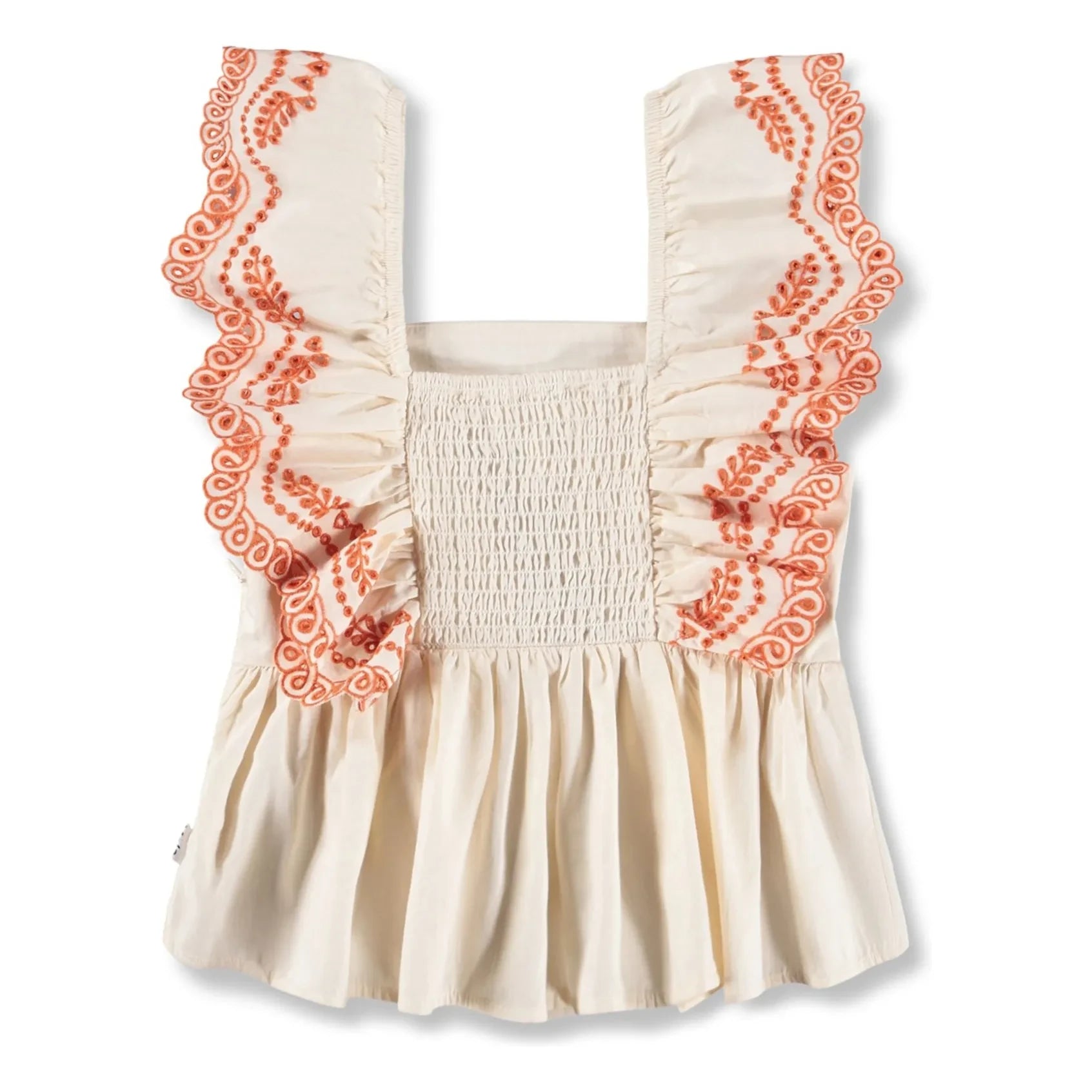 Molo - Volants Rosamond Conton Organic Top | Ivory