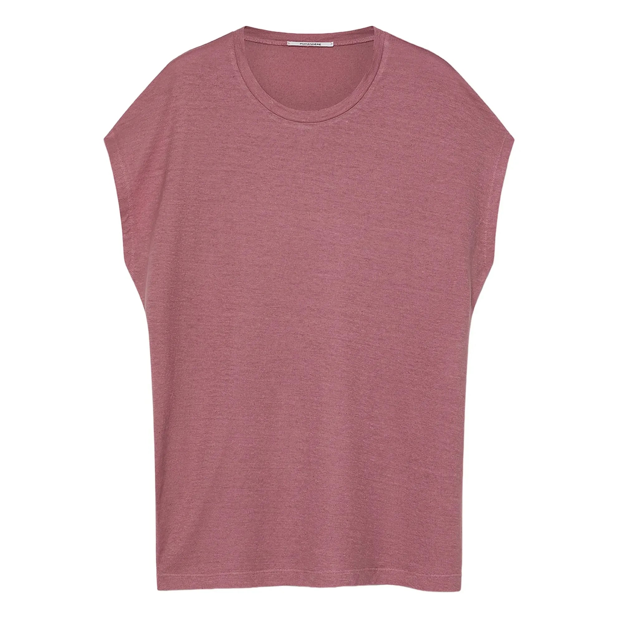 Pomandère - Cotton and Linen Jersey T-Shirt | Mauve