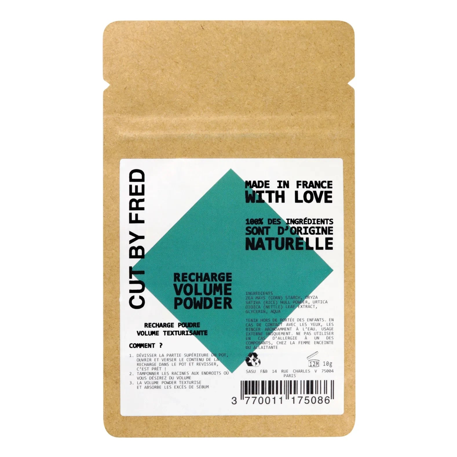 Cut By Fred - Vegan Volume Powder Dry Shampoo Refill - 10 g