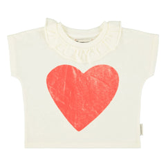 Piupiuchick - Heart T-shirt | Ecru