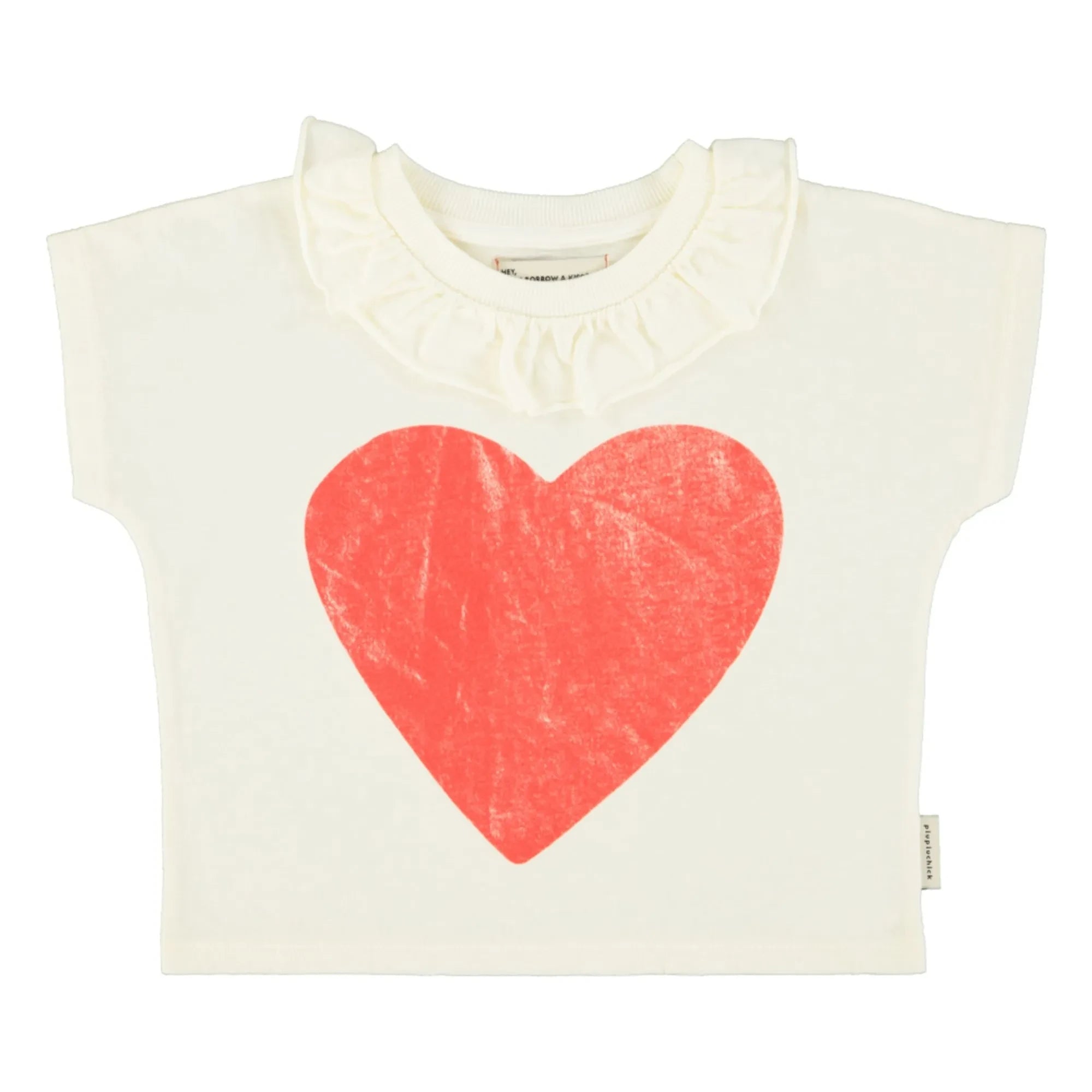 Piupiuchick - Heart T-shirt | Ecru