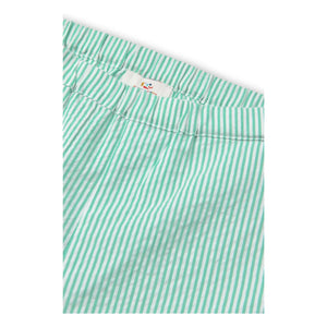 Copenhagen Colors - Striped Seersucker Organic Cotton Sports Shorts | Turquoise