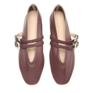 Le Monde Beryl - Claudia Leather Ballerina | Chocolate
