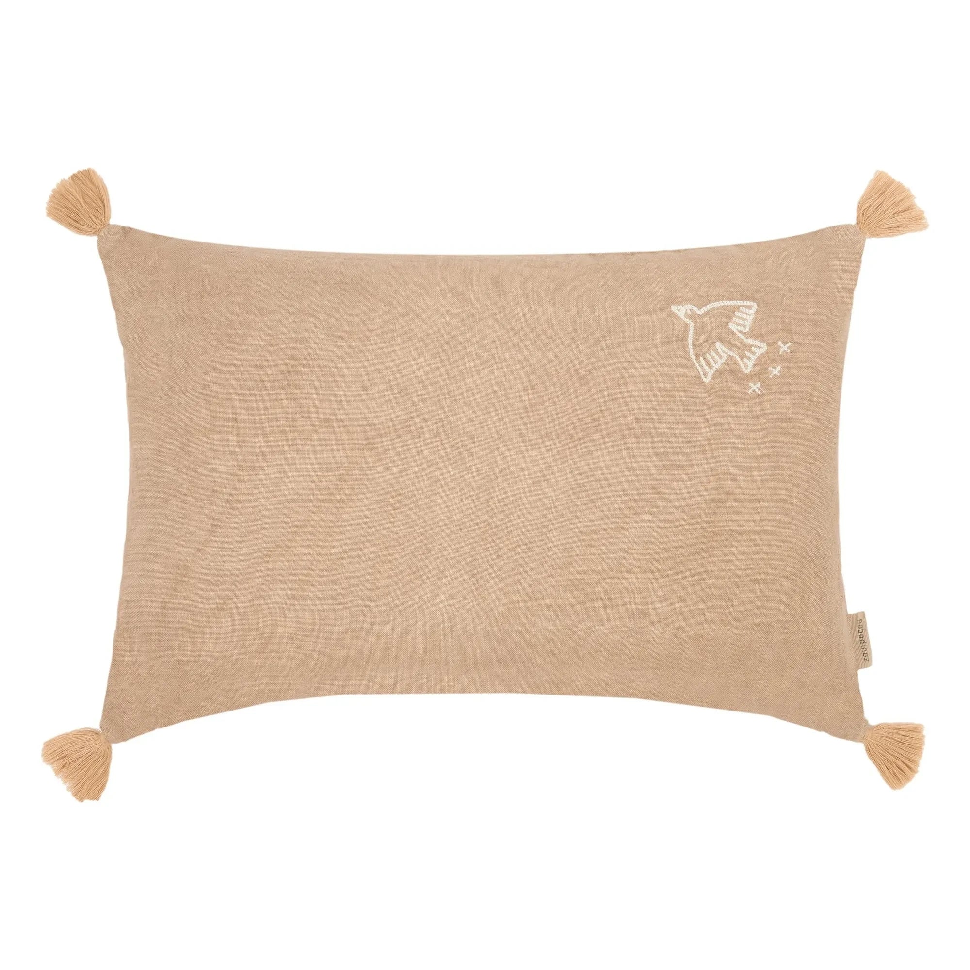 Nobodinoz - Fringed Pillow - Lin Français | Sesame