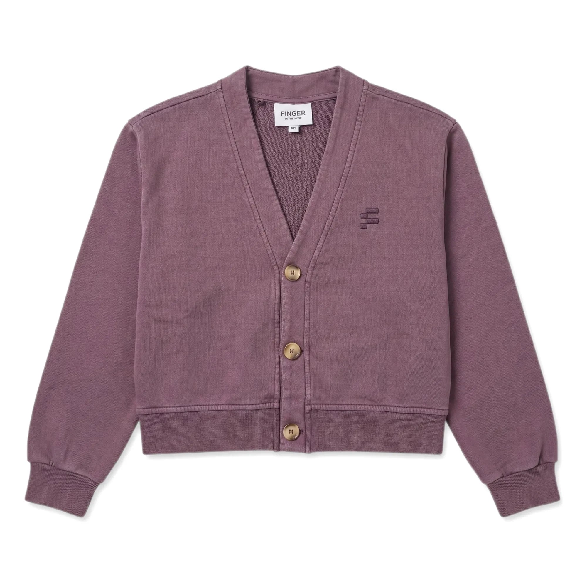 Finger in the nose - Lars Organic Cotton Cardigan | Dark purple