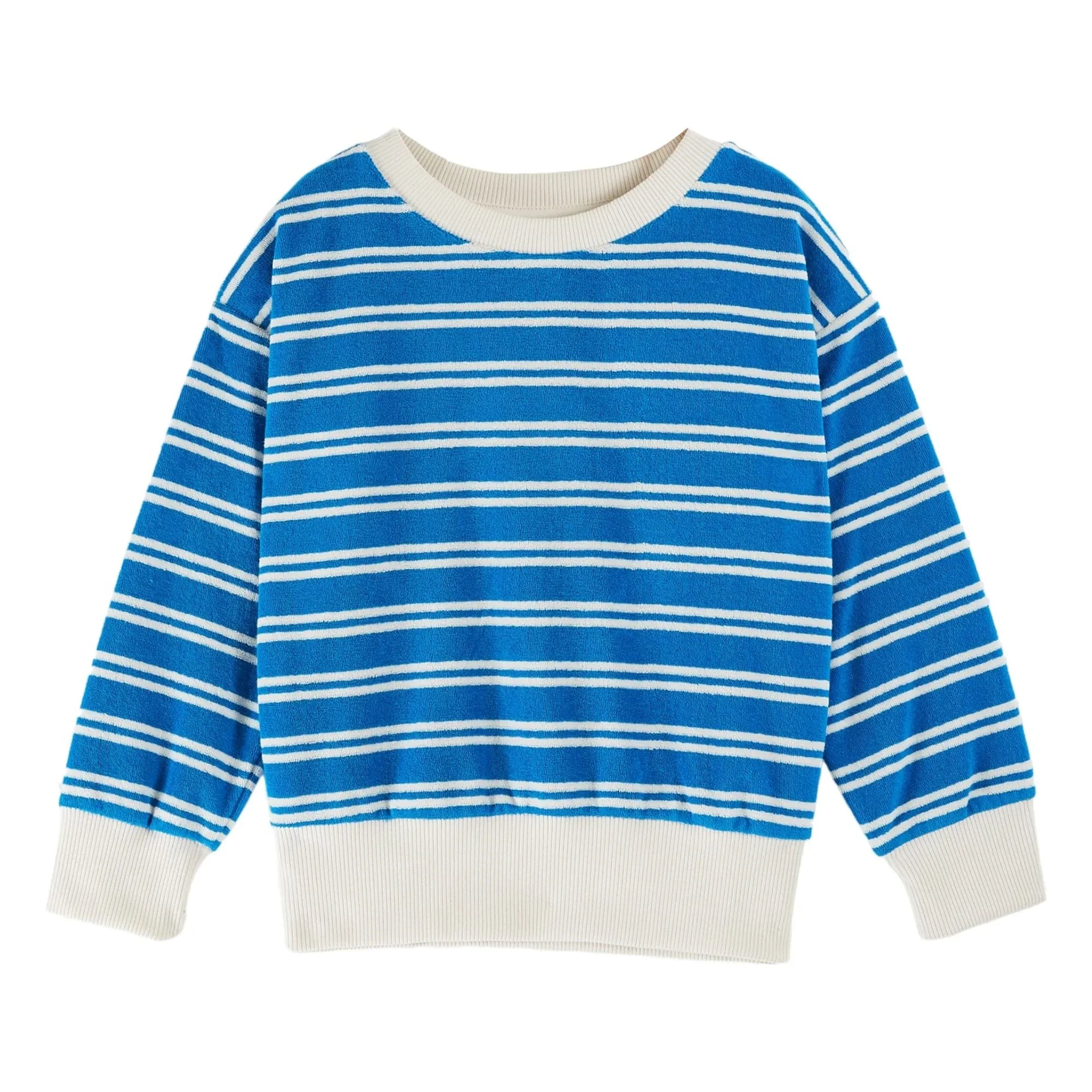 Emile et Ida - Çizgili Sweatshirt | Mavi