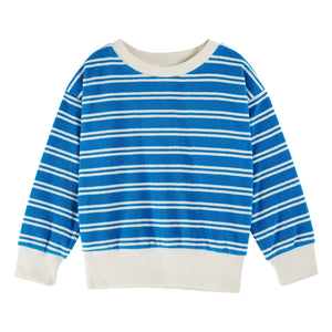 Emile et Ida - Çizgili Sweatshirt | Mavi