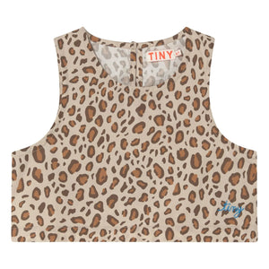 Tinycottons - Poplin Leopard Top | Brown
