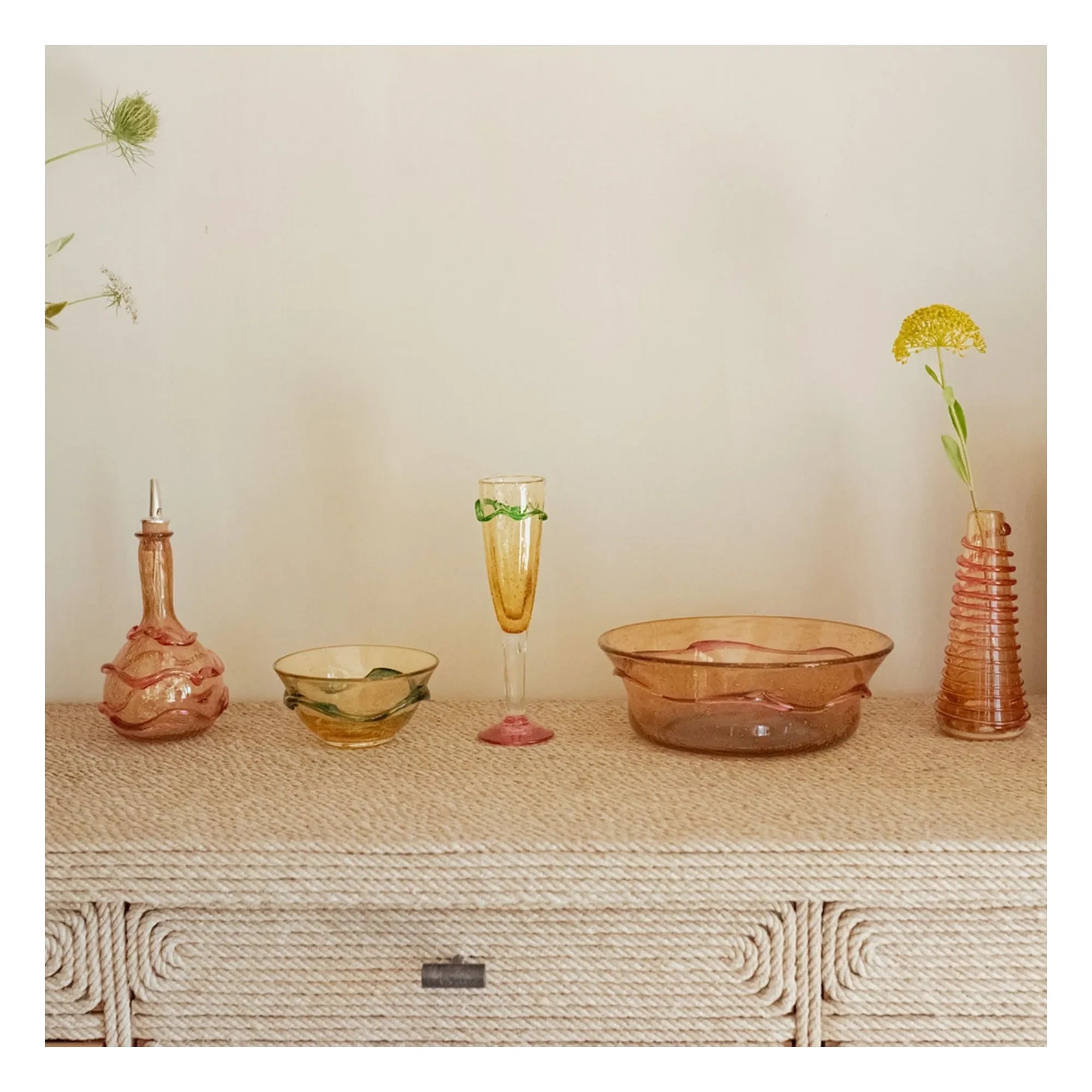 Denise - Romeo Glass Oil Dispenser | Pink