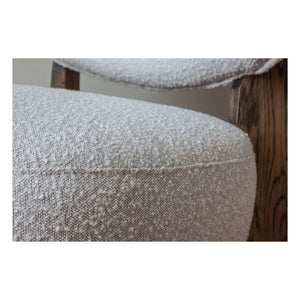 Panac Edition - Nicolo Bouclé and Ash Oak Armchair - 65 cm | Off-White