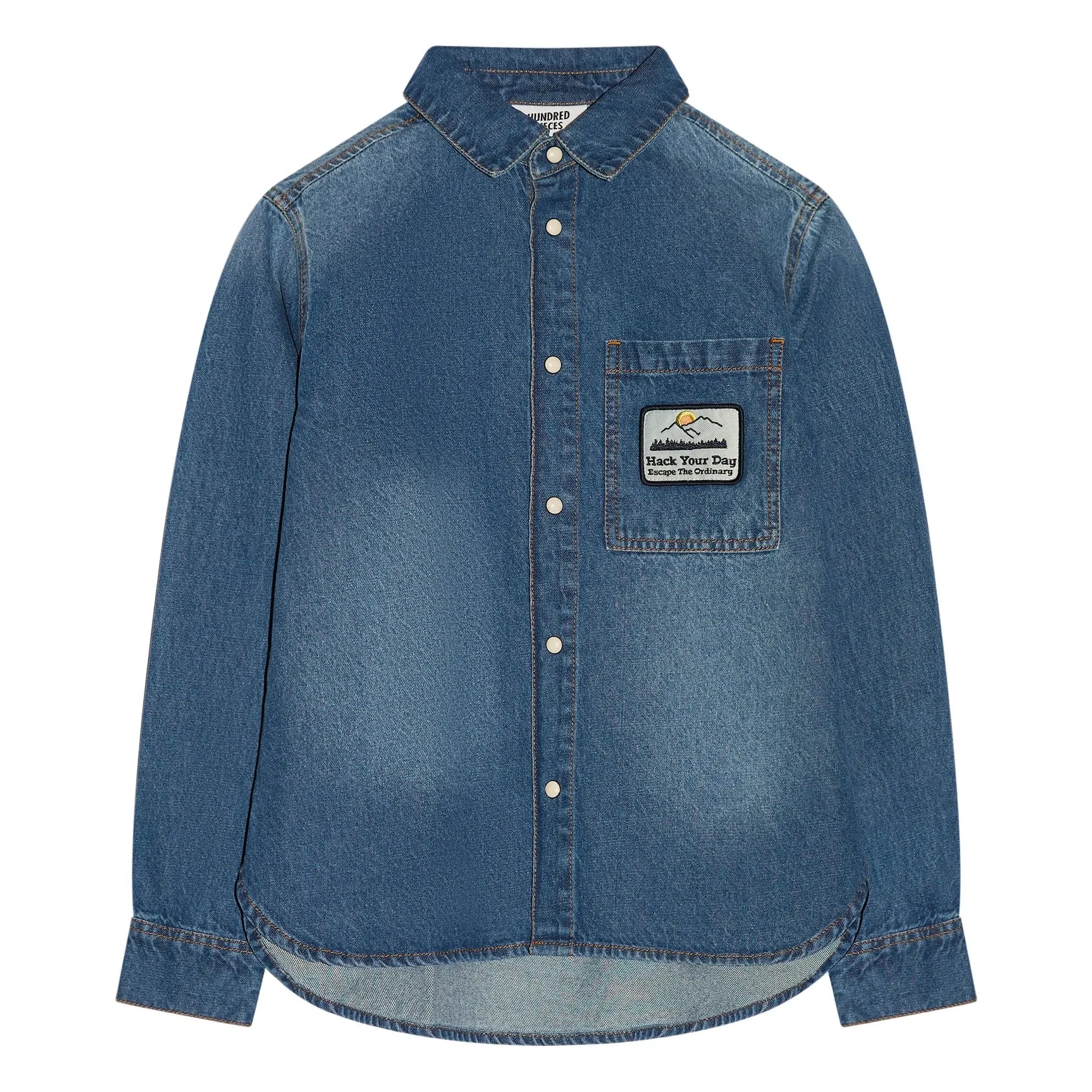 Hundred Pieces - Enzo Denim Shirt | Denim Blue