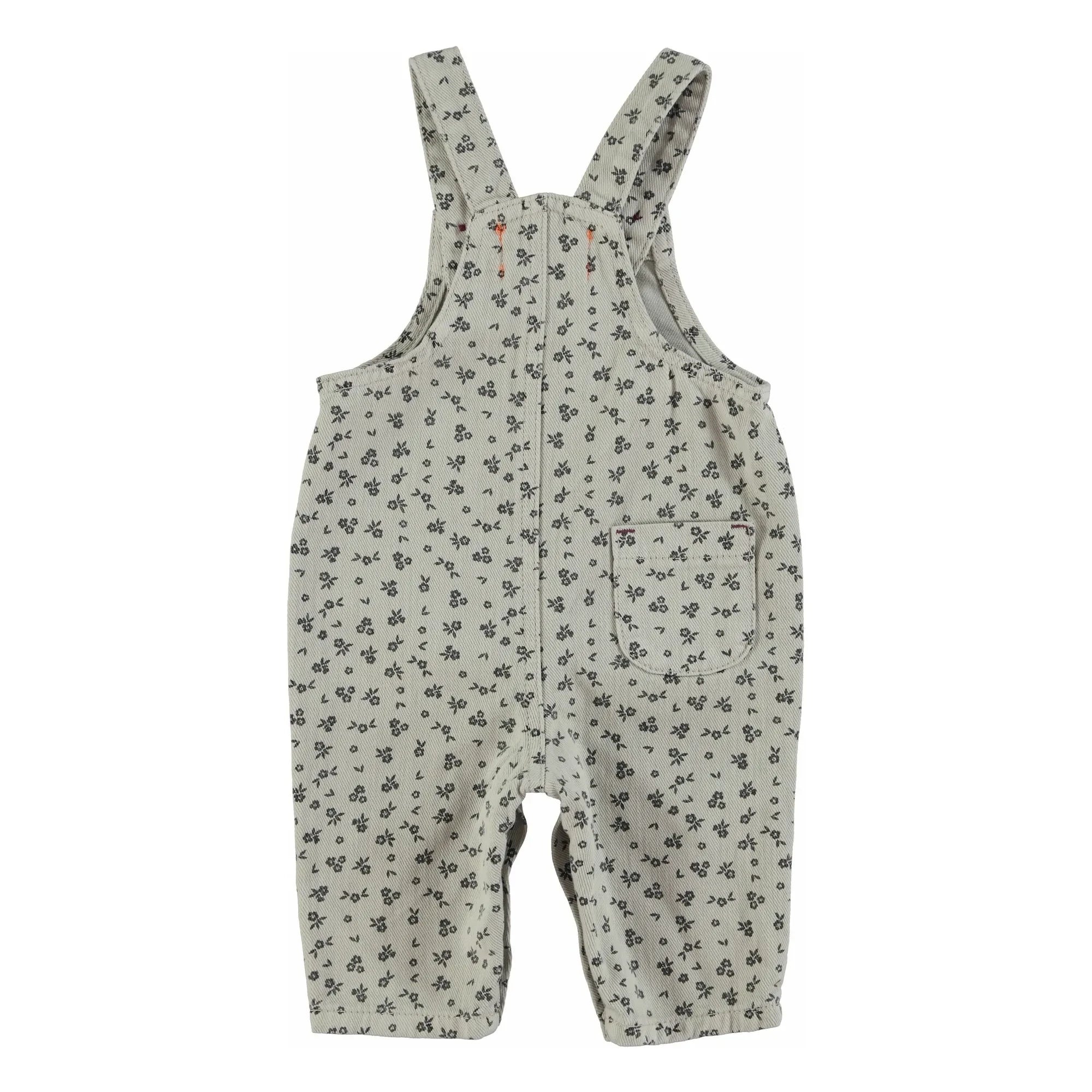 Piupiuchick - Floral Patterned Baby Romper | Light Gray