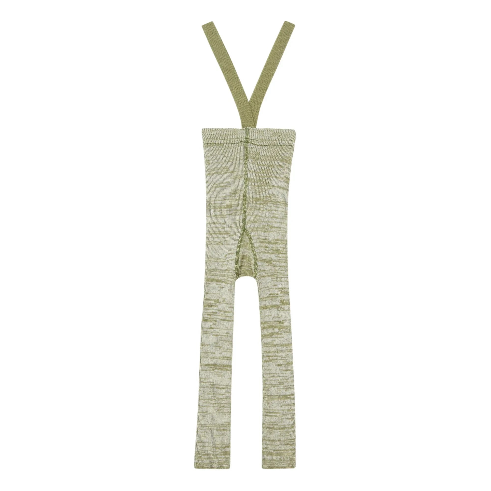 Silly Silas - Organic Cotton Striped Tights | Heather Green