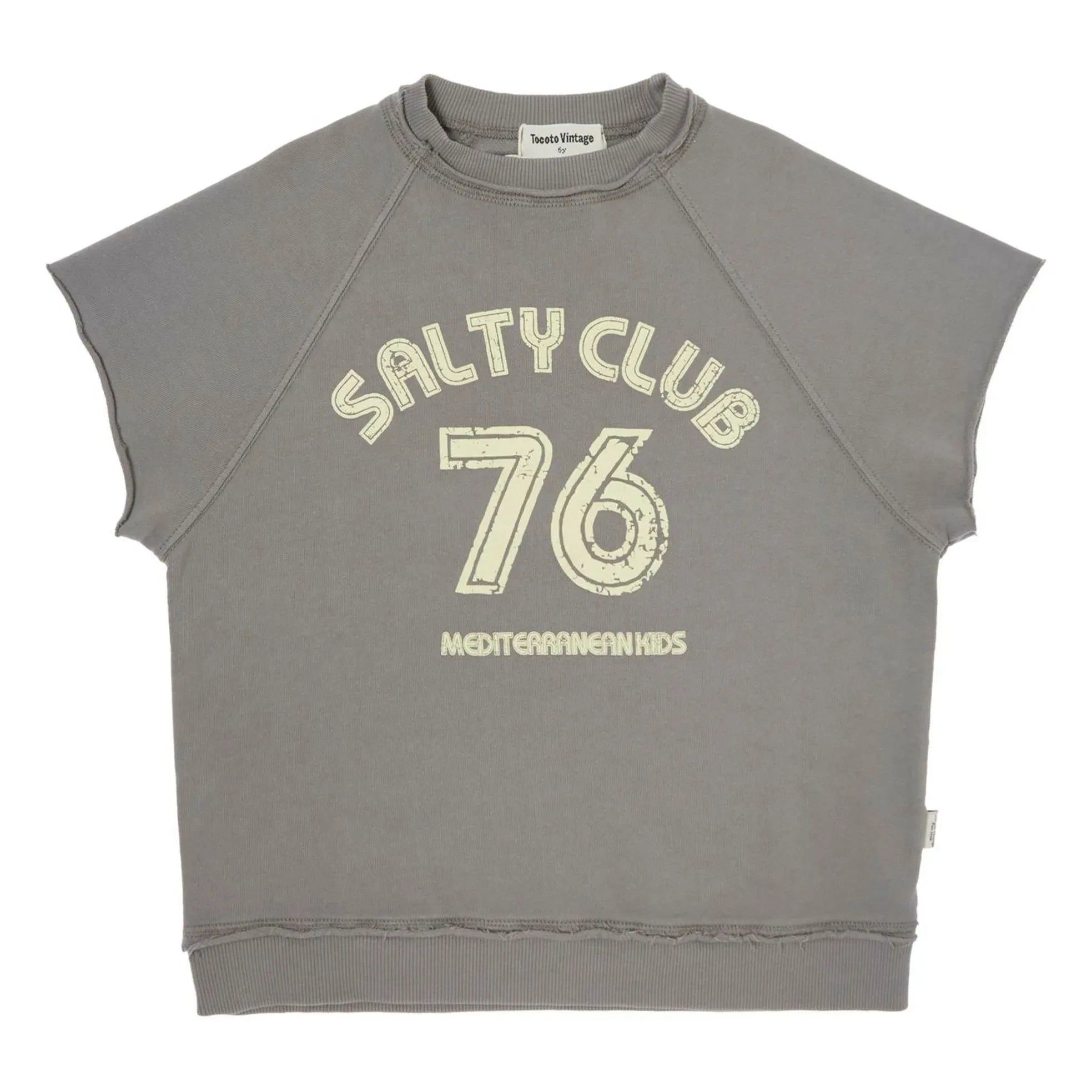 Tocoto Vintage - Short Sleeve Sweatshirt | Dark Gray