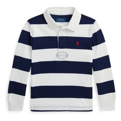 Ralph Lauren - Long Sleeve Striped Rugby Polo Shirt | Navy