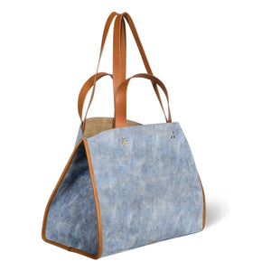 Jérôme Dreyfuss - Léon M Velvet Textured Bag | Light Blue