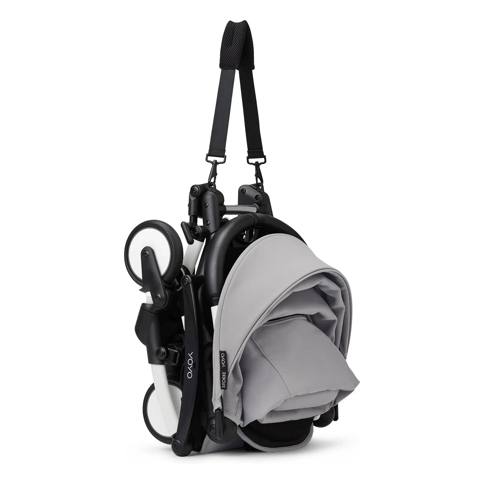 Stokke® - YOYO³ Full Baby Stroller 0+ and 6+ White Frame | Stone