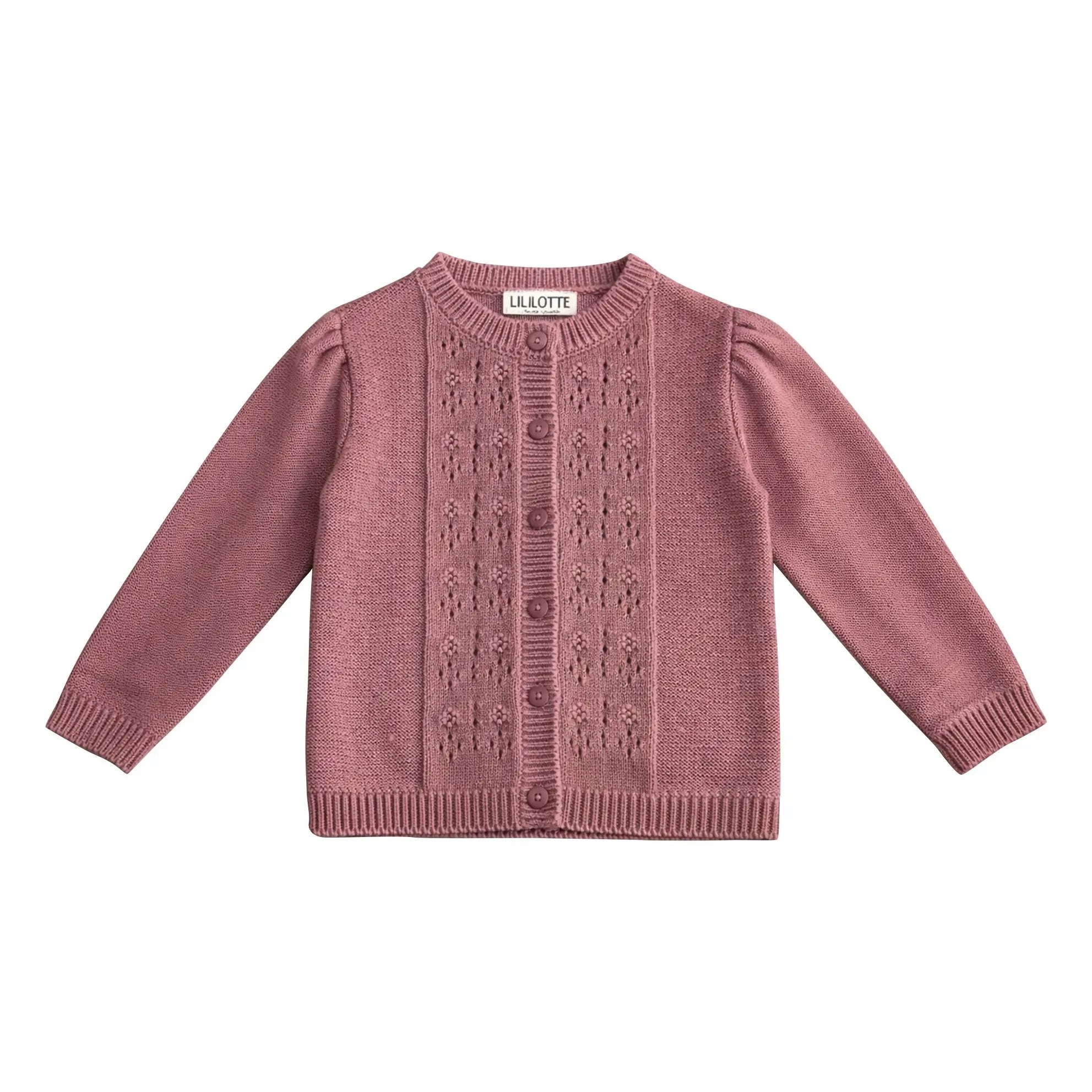 Lililotte - Vincianne Organic Cotton Cardigan | Dust Pink